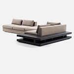 Современный модульный диван Zartаrn с приставным деревянным столиком варинант исполнения - 2 | Loft Concept в Перми