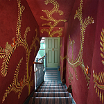 Обои с вышивкой ручной работы Fyodor Original colourway on Merlot linen варинант исполнения - 1 | Loft Concept в Перми