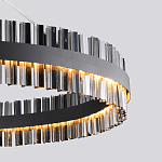 Люстра кольцевая чёрного цвета с вертикальными стеклянными элементами Ring Horizontal варинант исполнения - 1 | Loft Concept в Перми