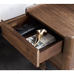 Прикроватный деревянный столик с 2-мя ящиками Moon Walnut Furniture варинант исполнения - 10 | Loft Concept в Перми