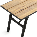 Скамья с сиденьем из массива акации Damon Industrial Wooden Bench варинант исполнения - 2 | Loft Concept в Перми