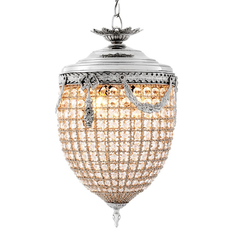 Люстра Chandelier Emperor S Nickel Прозрачное Стекло Никель в Перми | Loft Concept 