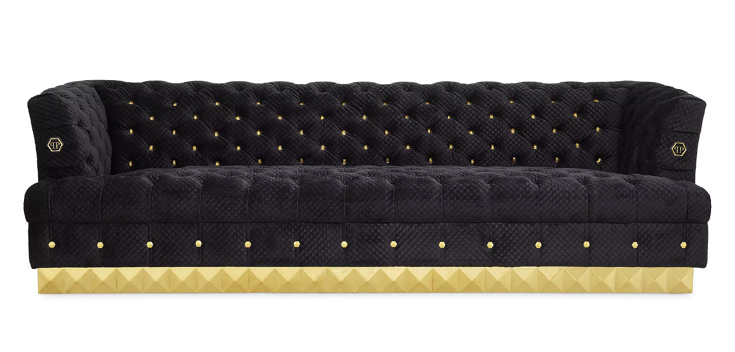 Диван Philipp Plein Sofa Rockstud S Чёрный Диван Philipp Plein Sofa Rockstud S Чёрный - Loft-Concept в Перми