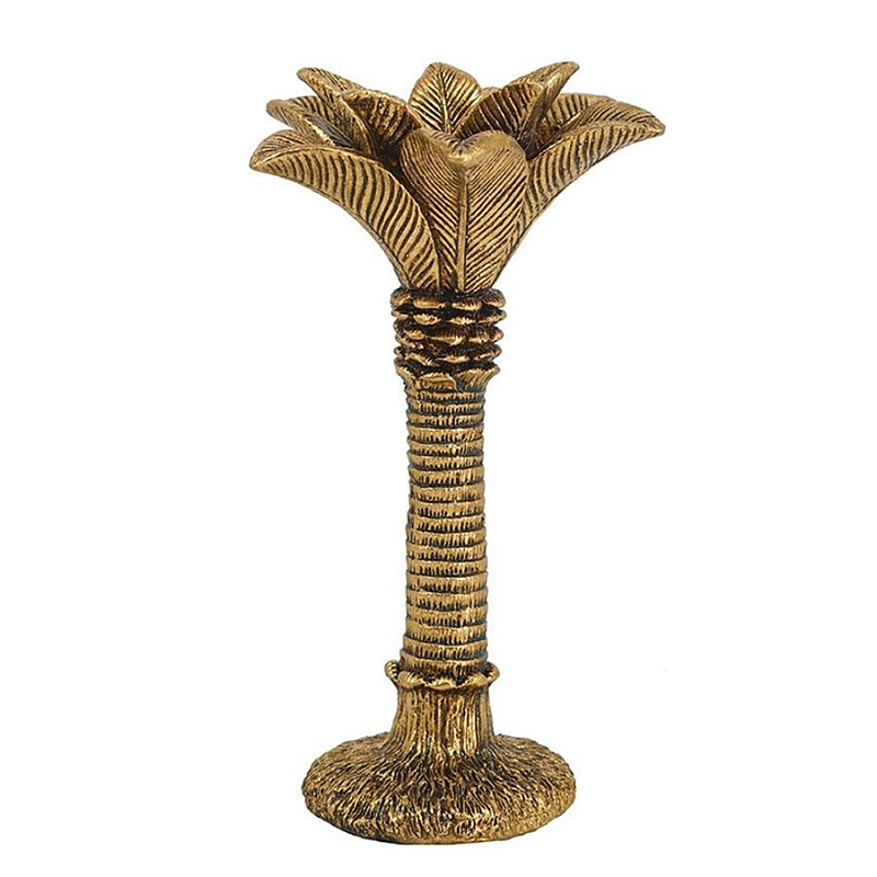 Подсвечник в форме пальмы с резными листьями и текстурным основанием Golden palm leaves Бронза Подсвечник в форме пальмы с резными листьями и текстурным основанием Golden palm leaves Бронза в Перми | Loft Concept