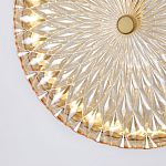 Подвесной светильник с плафоном из рельефного стекла Peony Glass Bronze  варинант исполнения - 6 | Loft Concept в Перми