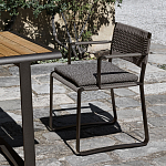 Дизайнерский стул с каркасом из металла с плетеными сиденьем и спинкой GREEN POINT Chair варинант исполнения - 6 | Loft Concept в Перми