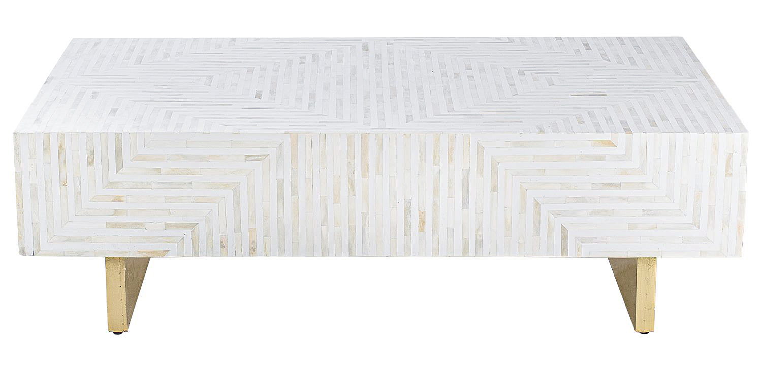 Журнальный стол Cream Indian Bone Inlay coffee table Журнальный стол Cream Indian Bone Inlay coffee table - Loft-Concept в Перми