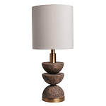 Настольная лампа с белым цилиндрическим абажуром на фигурном основании из полусфер Bewitchment варинант исполнения - 2 | Loft Concept в Перми