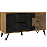 ТВ-тумба с  2-мя ящиками и закрытыми полками Stone Effect варинант исполнения - 2 | Loft Concept в Перми