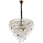 Люстра с прозрачными и цветными подвесками из хрусталя Colorful Crystals Chandelier 12 варинант исполнения - 2 | Loft Concept в Перми