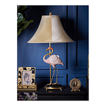 Настольная лампа с абажуром Розовый Фламинго Porcelain Flamingo Lamp варинант исполнения - 5 | Loft Concept в Перми