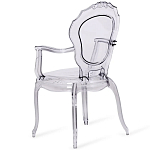 Прозрачный стул с подлокотниками LOUIS GHOST CHAIR Grey варинант исполнения - 8 | Loft Concept в Перми