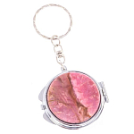 Зеркало брелок складное двухстороннее из натурального камня Родонит Stone Mirrors варинант исполнения - 5 | Loft Concept в Перми