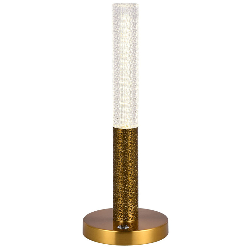 Настольная лампа латунь Dew Drops Tube Brass One Table Lamp Прозрачный Латунь Настольная лампа латунь Dew Drops Tube Brass One Table Lamp Прозрачный Латунь в Перми | Loft Concept
