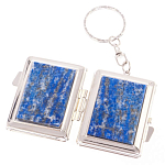 Зеркало брелок складное двухстороннее из натурального камня Лазурит Stone Mirrors варинант исполнения - 2 | Loft Concept в Перми