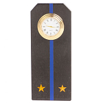 Часы погон подарочные настольные Авиация ВМФ из натурального камня Змеевик Military Clock варинант исполнения - 1 | Loft Concept в Перми