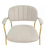 Стул Singer Chair с подлокотниками серый на золотистых ножках варинант исполнения - 5 | Loft Concept в Перми