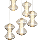 Люстра светодиодная с стеклянными волнообразными плафонами Amphora of Light варинант исполнения - 4 | Loft Concept в Перми