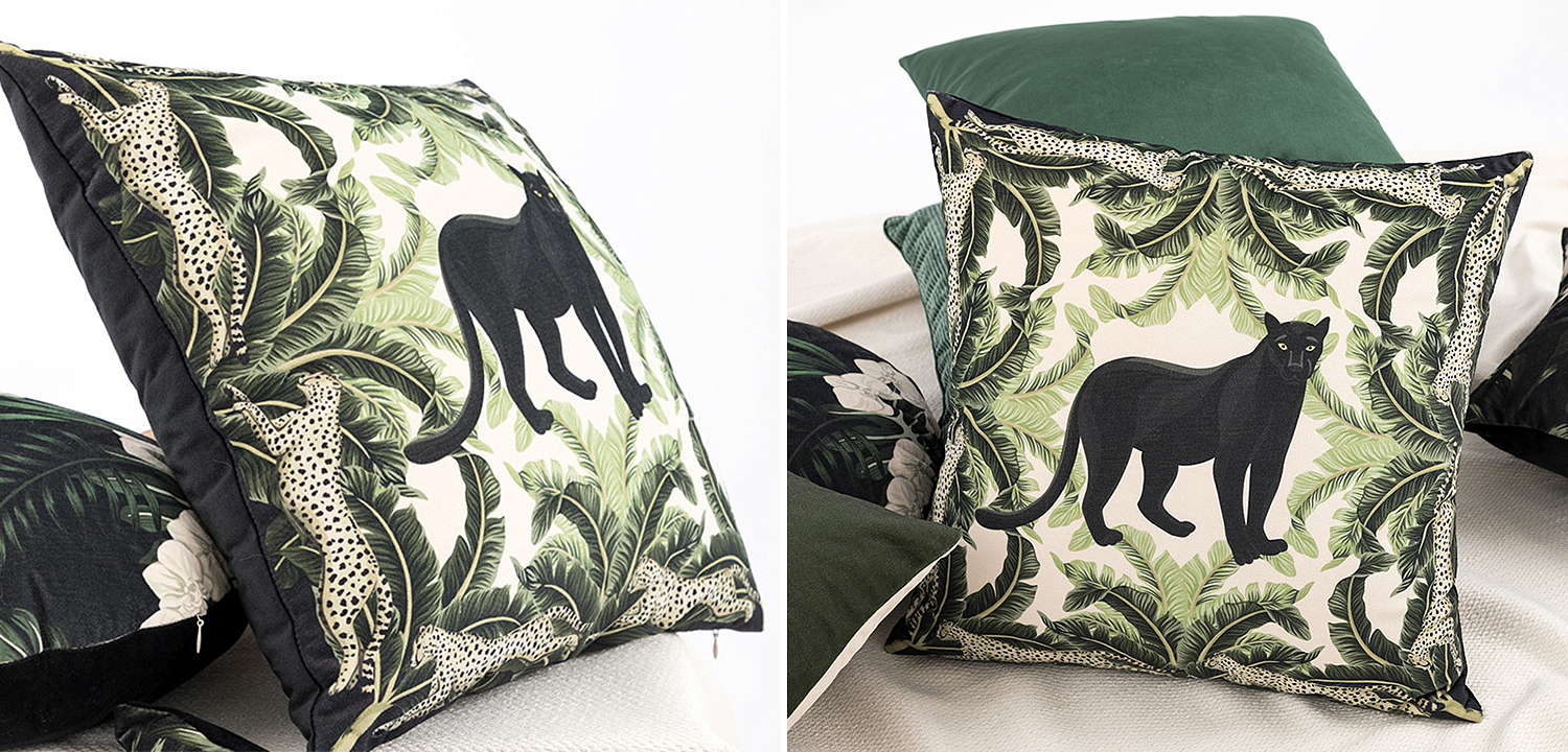 Декоративная подушка Черная Пантера Black Panther Cushion Декоративная подушка Черная Пантера Black Panther Cushion - Loft-Concept в Перми
