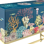 Буфет ручная роспись в морском стиле Cabinet Fondo Marino  варинант исполнения - 4 | Loft Concept в Перми