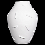 Декоративная ваза белая керамическая с абстрактным объемным декором Molecule Collection варинант исполнения - 1 | Loft Concept в Перми