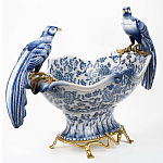 Фарфоровая чаша с птицами Blue and White варинант исполнения - 2 | Loft Concept в Перми