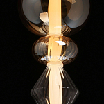 Подвесной светильник с вертикальной композицией из прозрачных и янтарных стеклянных шаров и ромбов Gabriel Scott Luna варинант исполнения - 5 | Loft Concept в Перми