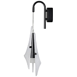 Бра черного цвета с плафоном из рельефного стекла Glass Pod варинант исполнения - 3 | Loft Concept в Перми