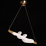 Люстра горизонтальная с волнистым белым плафоном Golden Swirl варинант исполнения - 4 | Loft Concept в Перми