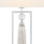 Настольная лампа с прямоугольным тканевым абажуром на белом мраморном основании Silver Threads варинант исполнения - 1 | Loft Concept в Перми