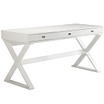 Письменный стол белый с 3-мя ящиками и крестообразным основанием Ymercte варинант исполнения - 1 | Loft Concept в Перми