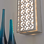 Бра прямоугольное в серебрянном цвете с ажурной решеткой Feiss варинант исполнения - 6 | Loft Concept в Перми