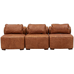 Кожаное модульное кресло коричневое без подлокотников с подушкой Coul Leather Modular Armchair варинант исполнения - 4 | Loft Concept в Перми