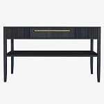 Дизайнерская Консоль с полкой и ящиком Primo Черный дуб варинант исполнения - 7 | Loft Concept в Перми