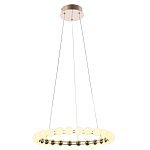 Люстра светодиодная кольцевая с круглыми плафонами белого цвета PEARLS Suspension 48 варинант исполнения - 4 | Loft Concept в Перми