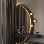 Подвесной светильник с рифлёным плафоном в форме шара Ripple Glow варинант исполнения - 5 | Loft Concept в Перми