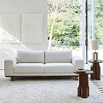 Приставной столик из массива дерева Walnut Triple варинант исполнения - 9 | Loft Concept в Перми