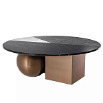 Дизайнерский журнальный стол с круглой столешницей на 3-х геометрических ножках Lehumod варинант исполнения - 5 | Loft Concept в Перми