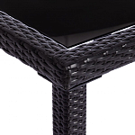 Обеденный комплект из искуственного ротанга Vintara черный варинант исполнения - 9 | Loft Concept в Перми