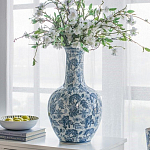 Ваза с классическим узором шинуазри синего цвета Blue & White Ornament  варинант исполнения - 4 | Loft Concept в Перми