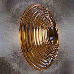 Бра с рельефным круглым плафоном янтарного цвета Savio Glass Disc Light варинант исполнения - 1 | Loft Concept в Перми