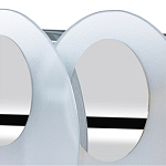 Бра с тремя круглыми матовыми стеклянными дисками и зеркальными вставками Lunaria  варинант исполнения - 2 | Loft Concept в Перми