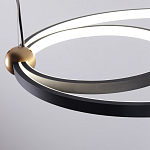 Люстра подвесная светодиодная черный металл Ring Horizontal варинант исполнения - 5 | Loft Concept в Перми