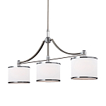 Люстра линейная с 3-мя белыми цилиндрическими плафонами Feiss варинант исполнения - 1 | Loft Concept в Перми