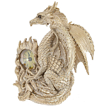 Часы в виде дракона Light Gold Dragon Clock варинант исполнения - 2 | Loft Concept в Перми