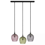 Подвесной светильник каскадный с 3-мя рельефными плафонами Cascade with Relief Lampshades варинант исполнения - 1 | Loft Concept в Перми