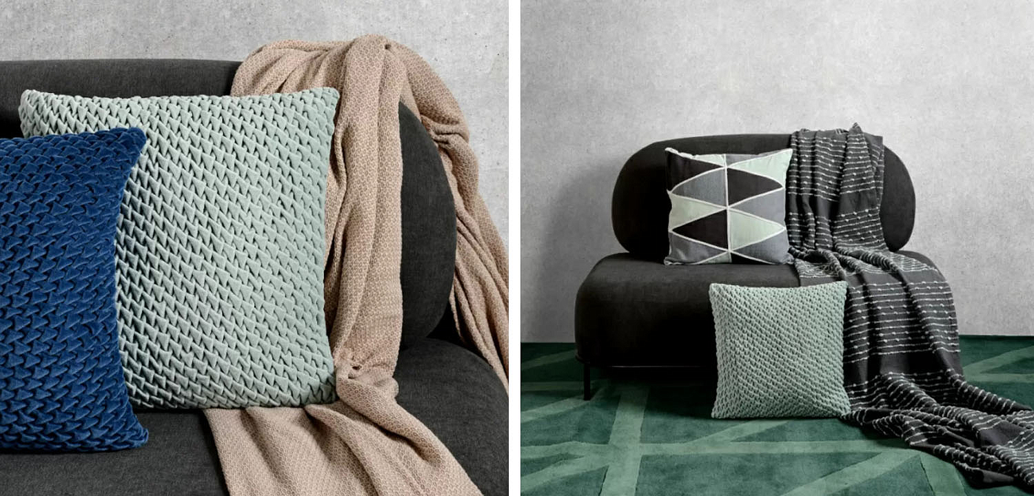 Подушка Purnama Quilting mint Подушка Purnama Quilting mint - Loft-Concept в Перми