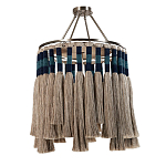 Люстра круглая плетеная с кисточками цвета серый дуб Boho Tassel Chandelier варинант исполнения - 2 | Loft Concept в Перми