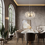 Люстра с декором в виде крупных рельефных лепестков 80 см Ethereal Bloom варинант исполнения - 3 | Loft Concept в Перми