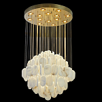 Люстра с овальными подвесками из натурального камня Spatial Composition варинант исполнения - 6 | Loft Concept в Перми